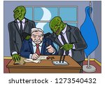 two reptilians trying to... | Shutterstock .eps vector #1273540432