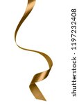 shiny satin ribbon in brown... | Shutterstock . vector #1197232408