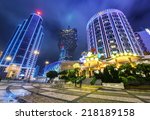 Small photo of MACAU - APRIL 21, 2014: Lights of City Casinos on a cloudy night. Gambling in Macau has been legal since the 1850s when the Portuguese government legalised the activity in the colony.