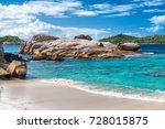 Beauftiful rocks of Felicite Island - Seychelles.