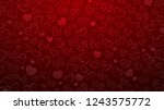 background of small hearts with ... | Shutterstock .eps vector #1243575772