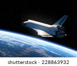 Space Shuttle Orbiting Earth....