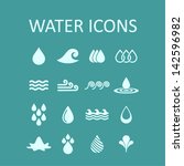 Set Of Icons Of Water For...