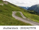 180 degree curve on the Grossglockner High Alpine Road. Austria