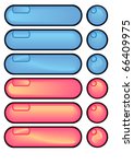 red and blue long buttons | Shutterstock .eps vector #66409975