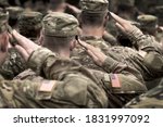 US military salute. US Army Soldiers. Memorial Day. Veterans Day.