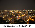 Blurred focus of big city in night time