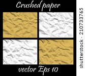 vintage vector creased paper... | Shutterstock .eps vector #210733765