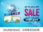 summer sale design with... | Shutterstock .eps vector #1408332638