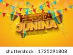 festa junina illustration with... | Shutterstock .eps vector #1735291808