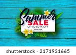 summer sale design with flower... | Shutterstock . vector #2171931665