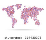 mosaik pink retro style world... | Shutterstock .eps vector #319430378