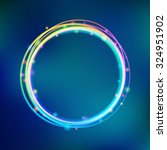rainbow glowing circle frame... | Shutterstock .eps vector #324951902