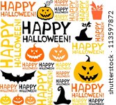 halloween seamless background... | Shutterstock . vector #113597872