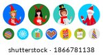 set of christmas stickers.... | Shutterstock .eps vector #1866781138