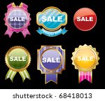 set of sale stickers on a... | Shutterstock .eps vector #68418013