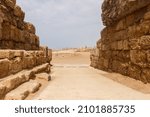 Small photo of Ruins of buildings in Caesarea. Israel