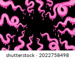 pink tentacles of a monster... | Shutterstock .eps vector #2022758498