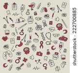 medicine icons doodle | Shutterstock . vector #222700885