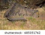 Native American Petroglyphs at Horse Thief Lake