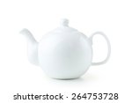 White Teapot Isolated On White