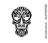tribal tattoo skull. ornate... | Shutterstock . vector #362930588