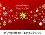 christmas background with... | Shutterstock .eps vector #1246834708