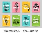 vector hand drawn fast food... | Shutterstock .eps vector #526350622