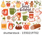 Vector Set Of Holiday Drinks....