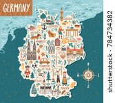 Vector Stylized Map Of Germany. ...
