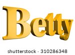 3d betty text on white... | Shutterstock . vector #310286348