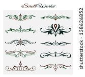 scroll works design  ornamental ... | Shutterstock .eps vector #138626852
