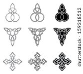 celtic knot patterns and... | Shutterstock .eps vector #159318512