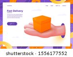 vector site delivery banner... | Shutterstock .eps vector #1556177552