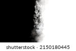 Small photo of Abstract black and white smoke blot. Wave horizontal contrast copy space background.