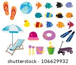 beach elements | Shutterstock .eps vector #106629932