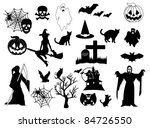 halloween elements | Shutterstock .eps vector #84726550