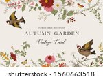 autumn garden. vector... | Shutterstock .eps vector #1560663518