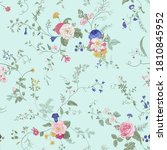 vintage floral seamless patern. ... | Shutterstock .eps vector #1810845952