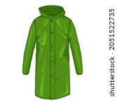 Green Raincoat With Butttons...