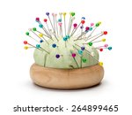 Wooden Pincushion Full With...