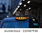 Closeup to a London Taxi Sign
