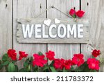 Welcome Sign With Hearts...