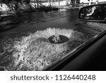 Water Flows Out Of Road Sewage...