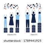 equality and equity concept... | Shutterstock .eps vector #1789441925