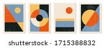 set of minimal 20s geometric... | Shutterstock .eps vector #1715388832