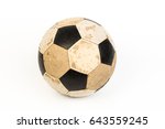 old ball on white background | Shutterstock . vector #643559245