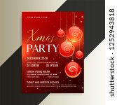 awesome christmas party poster... | Shutterstock .eps vector #1252943818