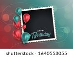 beautiful happy birthday card... | Shutterstock .eps vector #1640553055