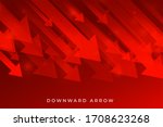 red business downfall arrow... | Shutterstock .eps vector #1708623268